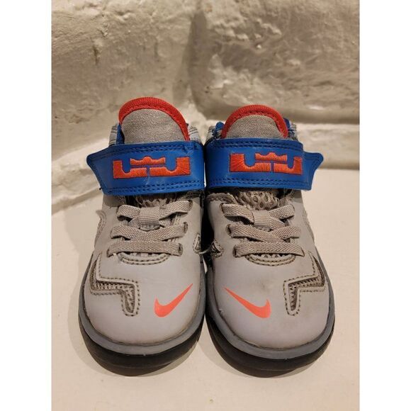 Nike lebron soldier vii 7 cool grey blue infrared 2014 td size 6C Toddler Boy Sh - Picture 1 of 8